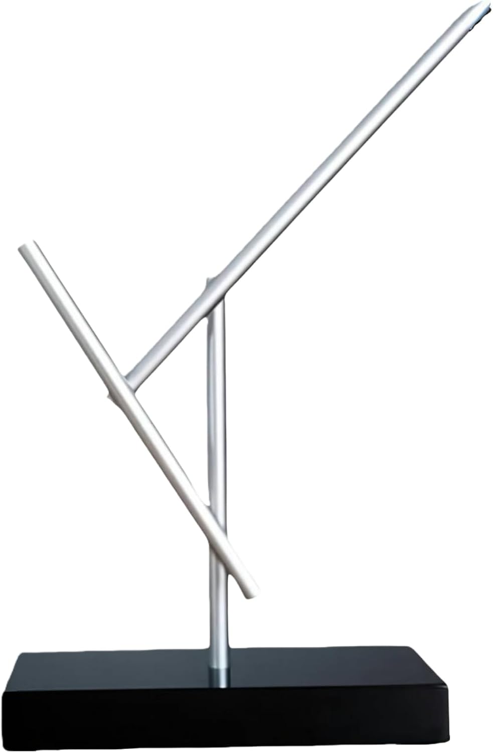 CulinaryEdge Kinetic Energy Sculpture Pendulum Ornament Desktop Pendant Silent Metal Desk Toy Chaotic Pendulum Battery Powered Desktop Decor for Office Home